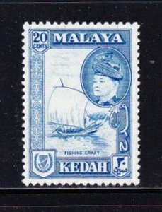 Album Treasures Malaya-Kedah Scott # 89  20c  Sultan Fishing Craft Mint LH