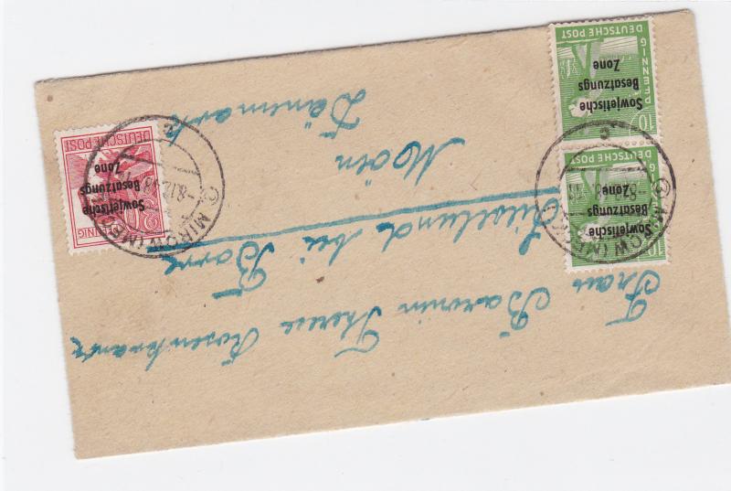 Germany Soviet Zone 1948 Mirow  stamps cover  R20734