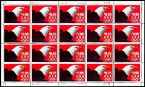 US Stamp 1991 $9.95 Eagle & Olympic Rings 20 Stamp Sheet MNH #2541