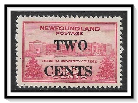 Newfoundland #268 Memorial College Surcharged NG