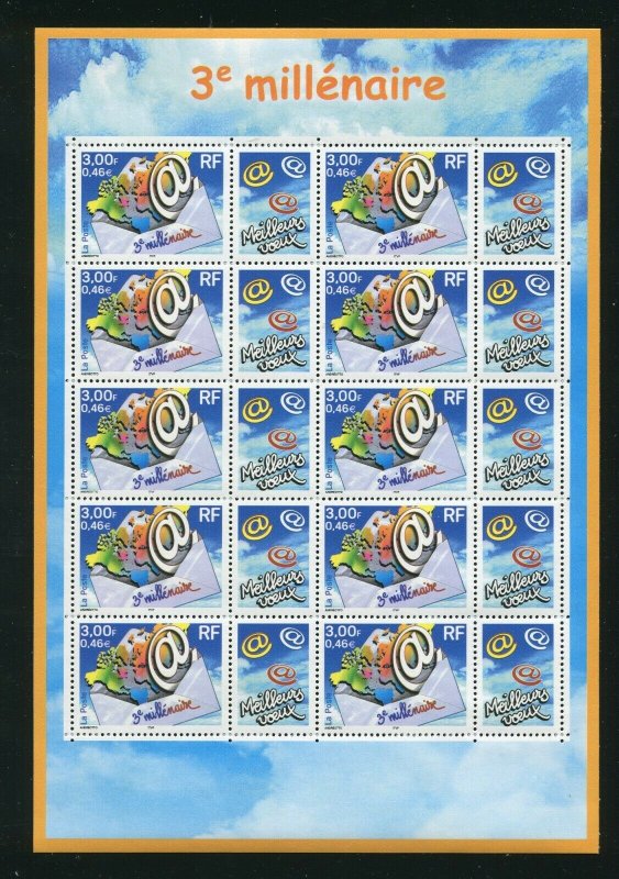 France 2792 3rd Millenium Sheet of Stamps MNH 2000 