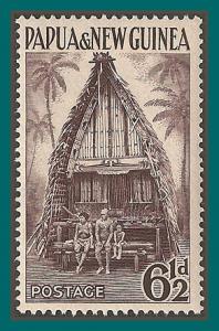 Papua New Guinea 1952 Kiriwina Chief House, MNH #128,SG7