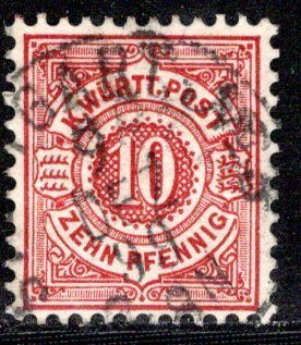 German States Wurttemberg Scott # 60, used