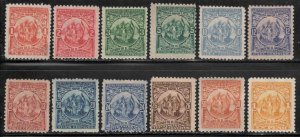 El Salvador #177-88 ~ Cplt Set of 12 ~ Unused,  MX, Reprints may exist (1898)