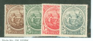 Barbados #127-130 Unused Single