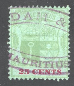 MAURITIUS #110, Used,  VF, CV $27.50  .....   3830078