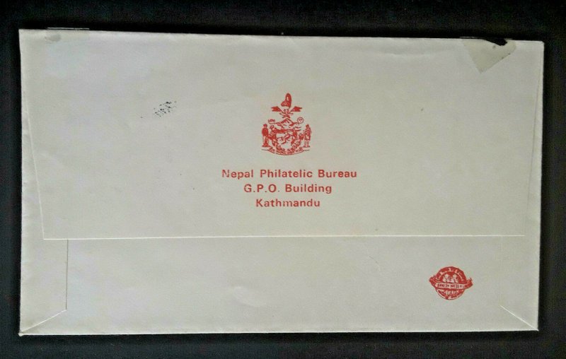 1976 Kathmandu Nepal American Revolution Bicentennial Illustrated 1st Day Cover