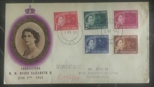 1953 South West Africa first day cover FDC Coronation HM Queen Elizabeth II