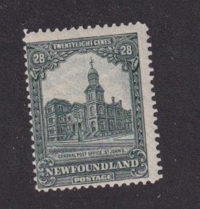 NEWFOUNDLAND # 158 VF-MLH 28cts THE GENERAL POST OFFICE WHERES MY MAIL