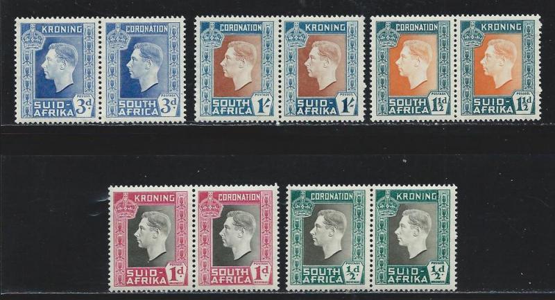 SOUTH AFRICA SC# 74-8 F-VF MNH 1937