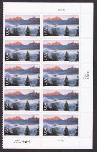 Scott #c147 Grand Teton National Park Half Sheet of 10 Airmail Stamps - MNH Rght