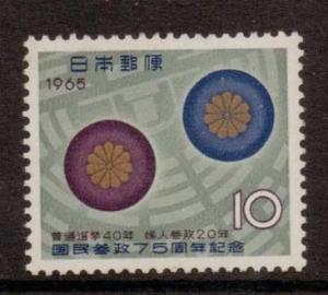 JAPAN SG1011 1965 75th ANNIV OF NATIONAL SUFFRAGE MNH