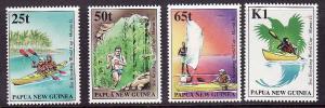 Papua New Guinea-Sc#948-51-unused NH set-1998-Sea Kayaking-S