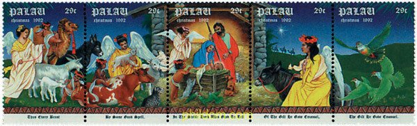 10936 MNH PALAU 1992 NAVIDAD