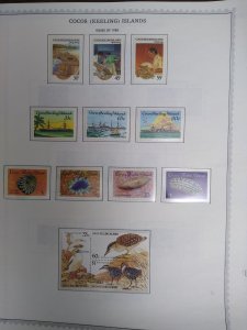 collection on pages Cocos Islands 1985-88 mint most NH IW: CV $107