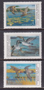 Russia 1990 Sc 5906-8 Various Native Ducks Fauna Stamp MNH DG