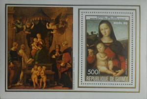 GUINEE GUINEA SHEET CHRISTMAS 90 PAINTINGS RAPHAEL MADONNA