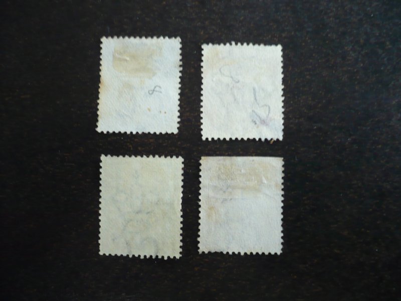 Stamps - Jamaica - Scott# 7-9,11 - Used Part Set of 4 Stamps