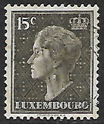 Luxembourg # 250 - Grand Duchesse Charlotte - 15ct - used...(KlGr)