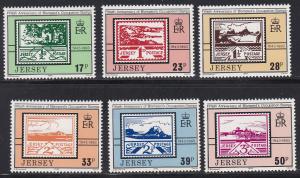 Jersey # 640-645, Occupation STamps 50th Anniv., Stamp on Stamp, NH, 1/2 Cat.