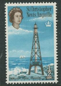 St. KITTS-NEVIS-Scott 145-QEII -Definitives-1963- MNH - Single 1/2c Stamp