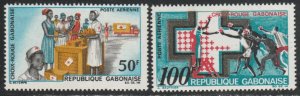 Gabon #C68-C69 Disturbed Gum Full Set of 2 cv $4.15