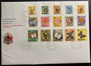 1974 Salisbury Southern Rhodesia First Day Cover FDC Third Definitive Issue