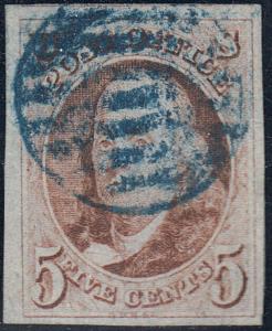 U.S. 1 1847 VF 4 Margin (52519)