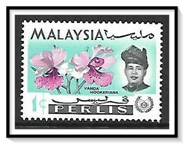 Perlis #40 Sultan & Orchids MNH