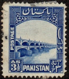 Pakistan 32 - Used - 3.5a Ghulan Muhammed Dam (1948) (cv $4.00)