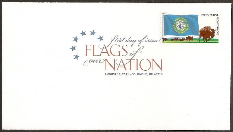 US 4321 Flags of our Nation South Dakota DCP FDC 2011