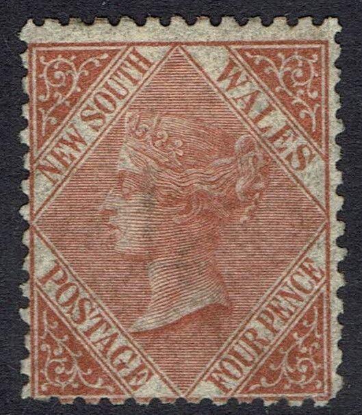 NEW SOUTH WALES 1867 QV 4D WMK 4 