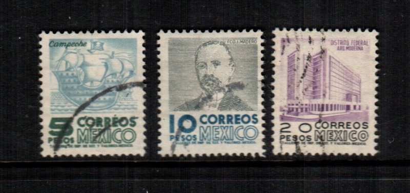 Mexico  929 - 931  used  cat $ 13.00