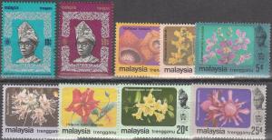 Malaysia  Trengganu #93, 95, 103-9  MNH  CV $4.10  (C2159)