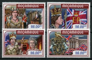 Mozambique Royalty Stamps 2018 MNH Queen Elizabeth II Coronation 4v Set