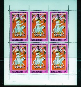 NAGALAND OF INDIA 1969 CHRISTMAS MINT VF NH O.G M/S6 (25NAG)