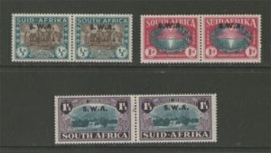 South West Africa 1939 Sc B9-11 set MH