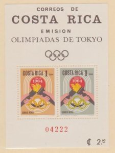 Costa Rica Scott #C416a Stamps - Plate #04222 - Mint NH Souvenir Sheet