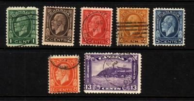 Canada Sc 195-01 1932 G V Medallion stamps used