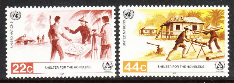 495-96 United Nations 1987 Homeless MNH
