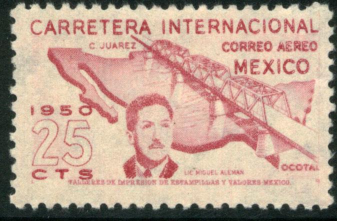 MEXICO C199 25c OPENING of the Panamerican Hwy. Unused. VF.