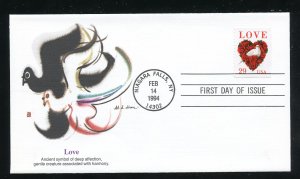 US 2814 29c Love Issue of 1994 UA Fleetwood cachet FDC