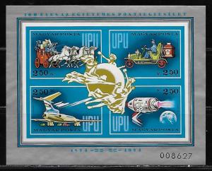 Hungary C350 100th UPU s.s. IMPERF MNH