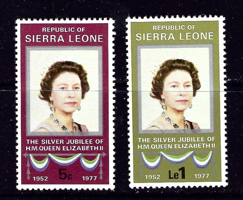 Sierra Leone 440-41 MNH 1977 QEII Silver Jubilee