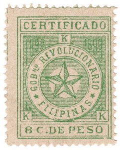 (I.B) Philippines Postal : Certificado 8c