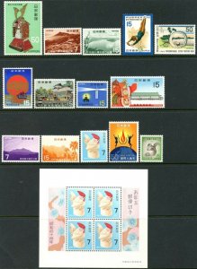 JAPAN Sc#943-980, 978 MS 1968 Commems Complete Year OG Mint NH