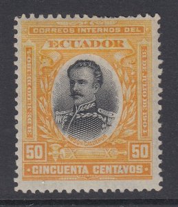 Ecuador 1904 50c Yellow & Black Calderon M Mint. Scott 165