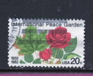 Scott # 2014  used   single   International  Peace Garden