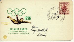 AUSTRALIA 1956 MELBOURNE OLYMPIAD SOUVENIR CARD # 3