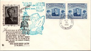 Philippines FDC 1952 - Fruit Trees - 2x5c Stamp - Pair - F43110